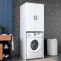 Hanah Home KD110 - 3192 Gabinete para Lavadora, Blanco, 65cm Ancho x 181.8cm Alto x 62.5cm Profundo